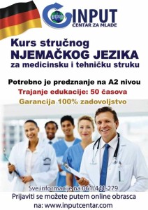 Kurs stručnog njemačkog jezika - plakat