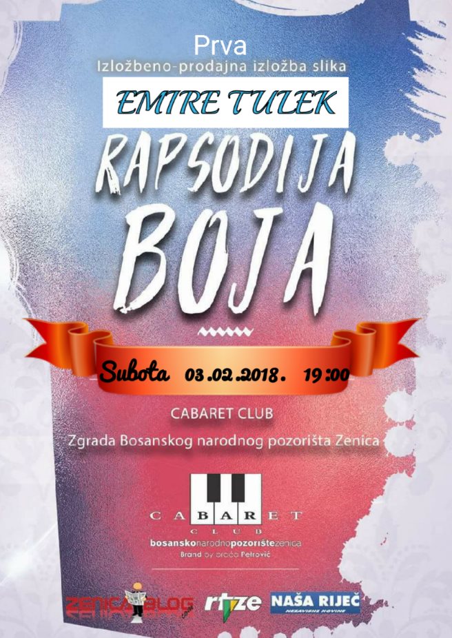 Samostalna Izlozba Emire Tulek Rapsodija Boja U Cabaret Clubu Zenicablog