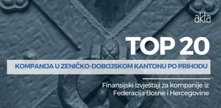 TOP 20 Kompanija Po Prihodu U ZDK: Samo Tri Kompanije Iz Zenice ...