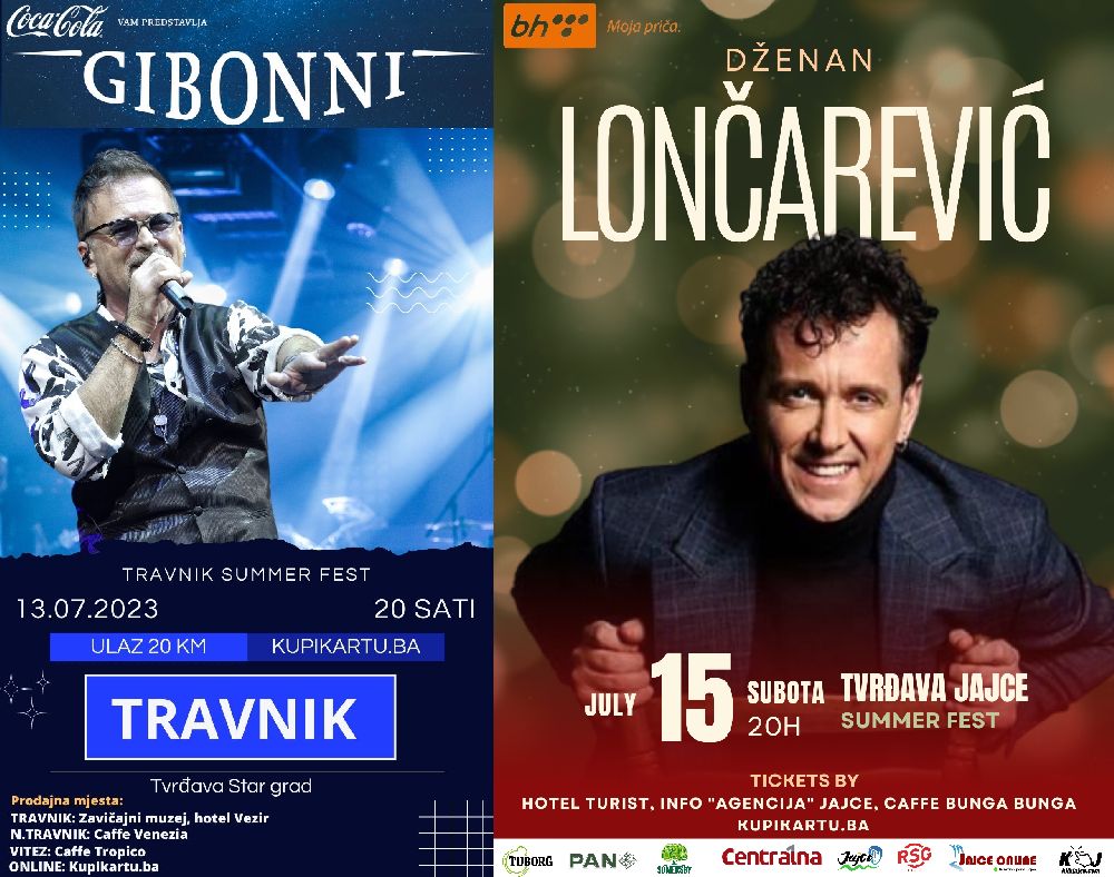 Koncerti Gibonni u Travniku, Lončarević u Jajcu Zenicablog